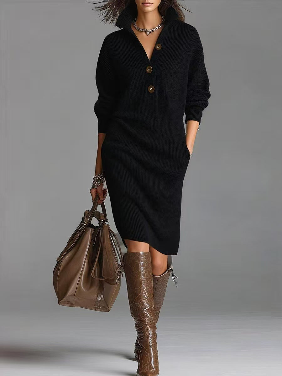 CozyCharm™ Winter Knitted Sweater Dress