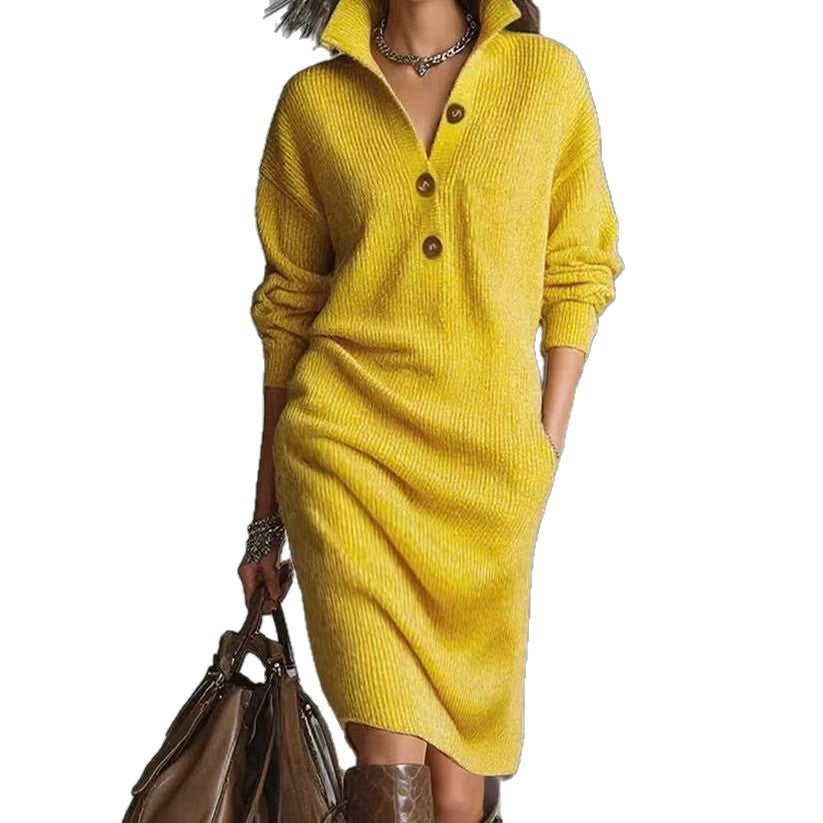 CozyCharm™ Winter Knitted Sweater Dress