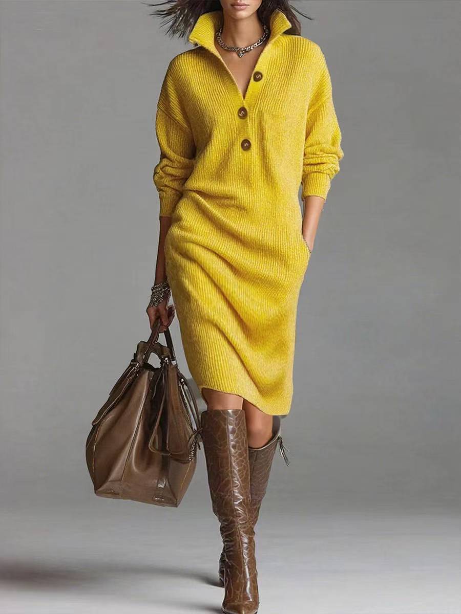 CozyCharm™ Winter Knitted Sweater Dress